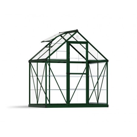 Canopia Serre de Jardin Transparente Harmony en Polycarbonate 126x185x208 cm Vert