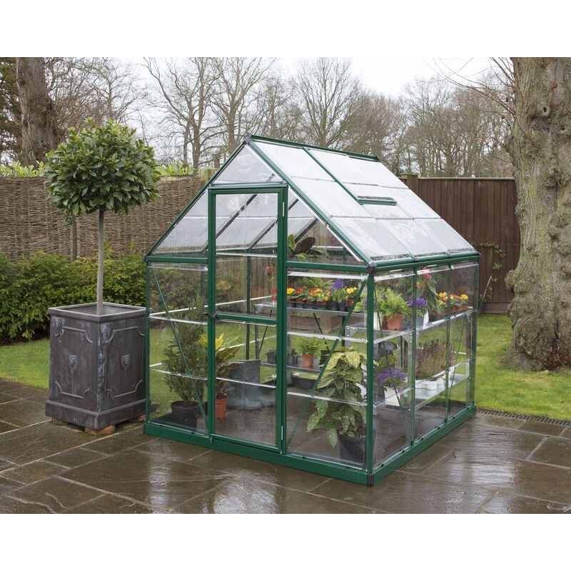 Canopia Serre de Jardin Transparente Harmony en Polycarbonate 186x185x208 cm Vert