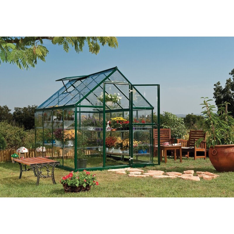 Canopia Serre de Jardin Transparente Harmony en Polycarbonate 247x185x208 cm Vert