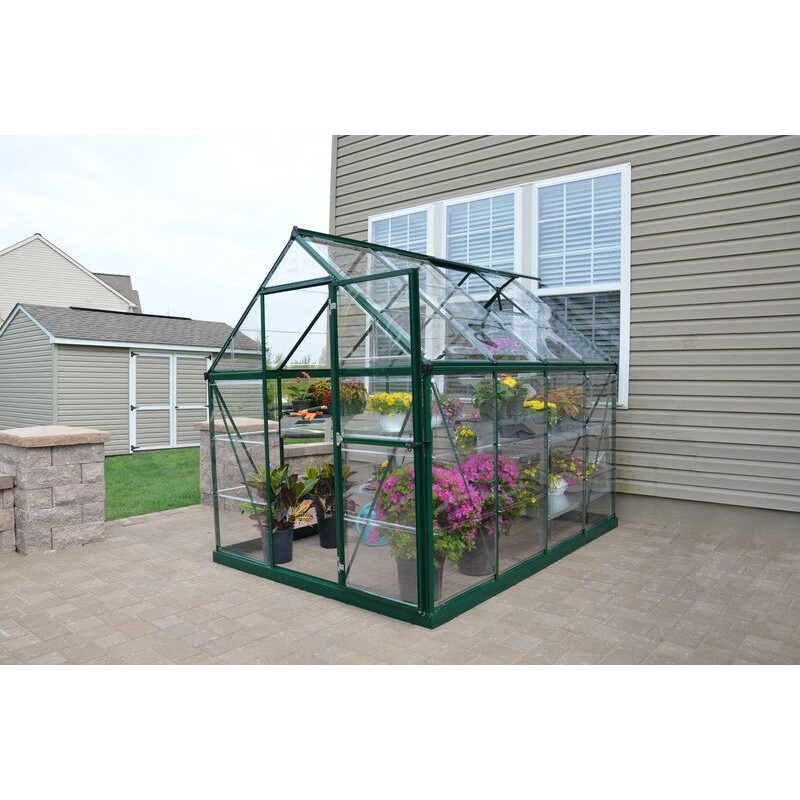 Canopia Serre de Jardin Transparente Harmony en Polycarbonate 247x185x208 cm Vert