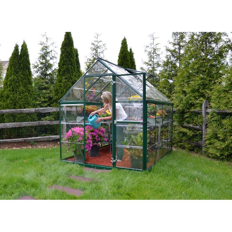 Canopia Harmony Transparent Garden Greenhouse in Polycarbonate 247X185X208 cm Green