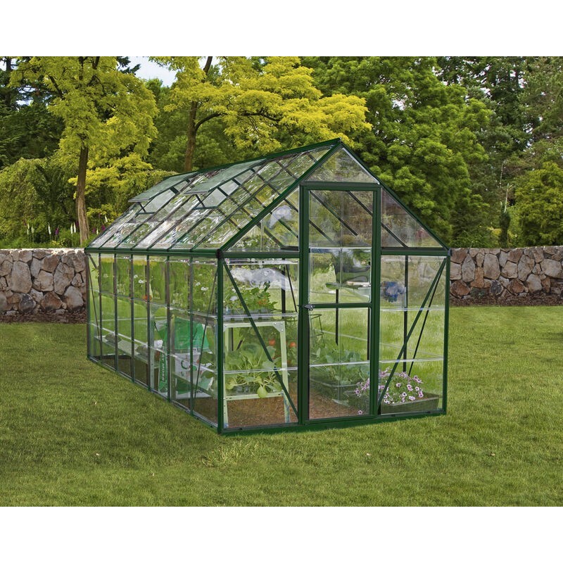 Canopia Harmony Serre de jardin transparente en polycarbonate 426x185x208 cm Vert Canopia Harmony Serre de jardin transparente en polycarbonate 426x185x208 cm Vert