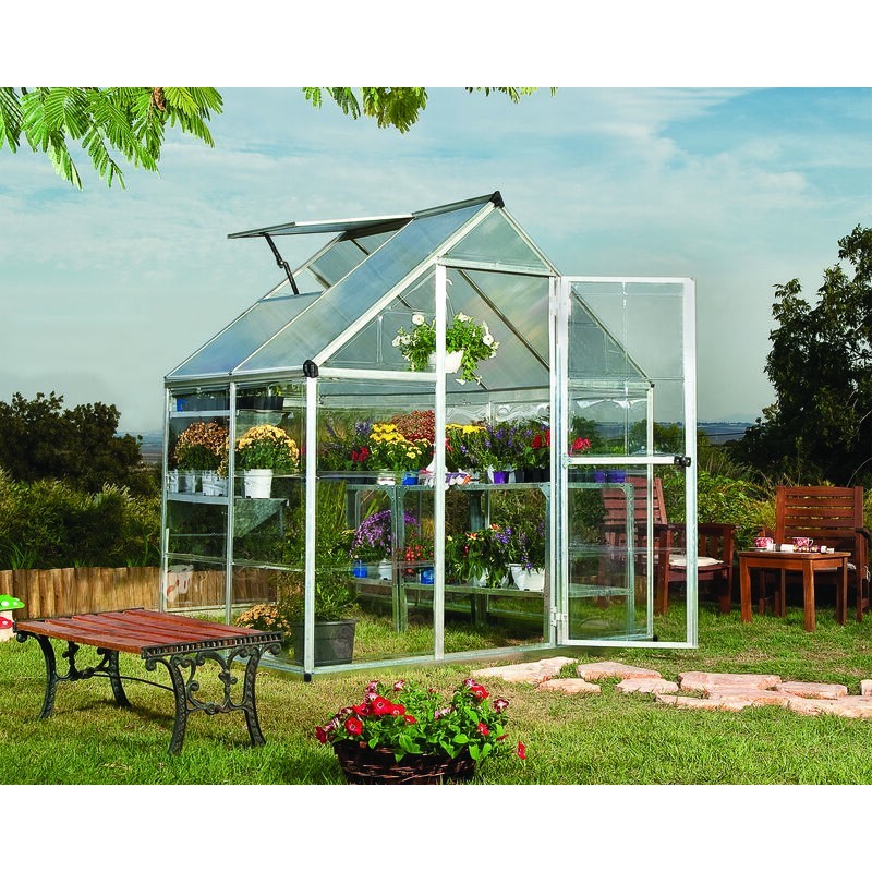 Canopia Hybrid Serre de jardin en polycarbonate 126x185x208 cm Argent Canopia Hybrid Serre de jardin en polycarbonate 126x185x208 cm Argent
