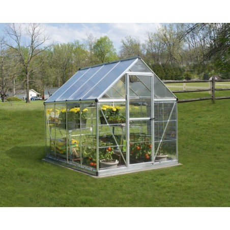 Canopia Hybrid Serre de jardin en polycarbonate 247x185x208 cm Argent