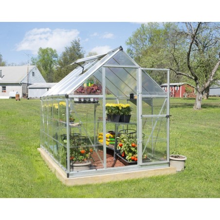 Canopia Hybrid Serre de jardin en polycarbonate 306x185x208 cm Argent