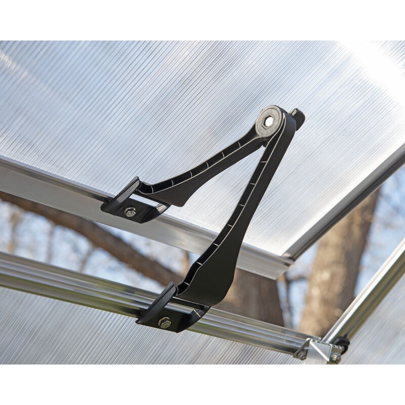 Serre de jardin hybride Canopia en polycarbonate 306x185x208 cm argent