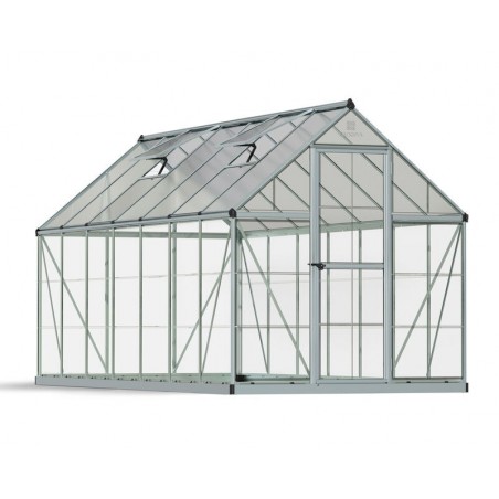 Canopia Hybrid Serre de jardin en polycarbonate 426x185x208 cm Argent