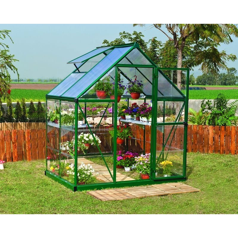 Serre de jardin hybride Canopia en polycarbonate 126x185x208 cm vert