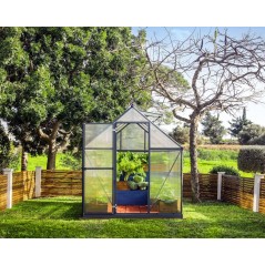 Canopia Hybrid Serre de jardin en polycarbonate 426x185x208 cm Vert