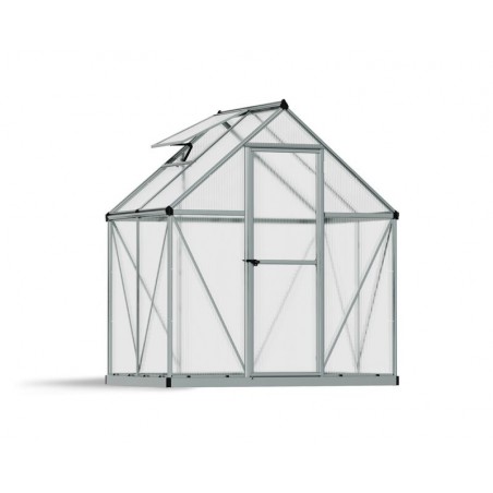 Canopia Mythos Serre de jardin double paroi en polycarbonate 126x185x208 cm Argent