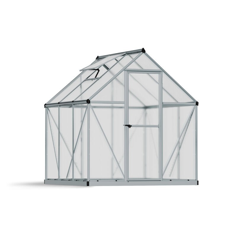 Canopia Mythos Serre de jardin double paroi en polycarbonate 186x185x208 cm Argent