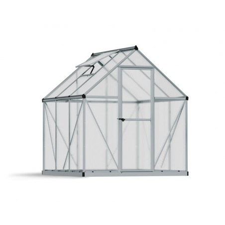 Canopia Mythos Serre de jardin double paroi en polycarbonate 186x185x208 cm Argent