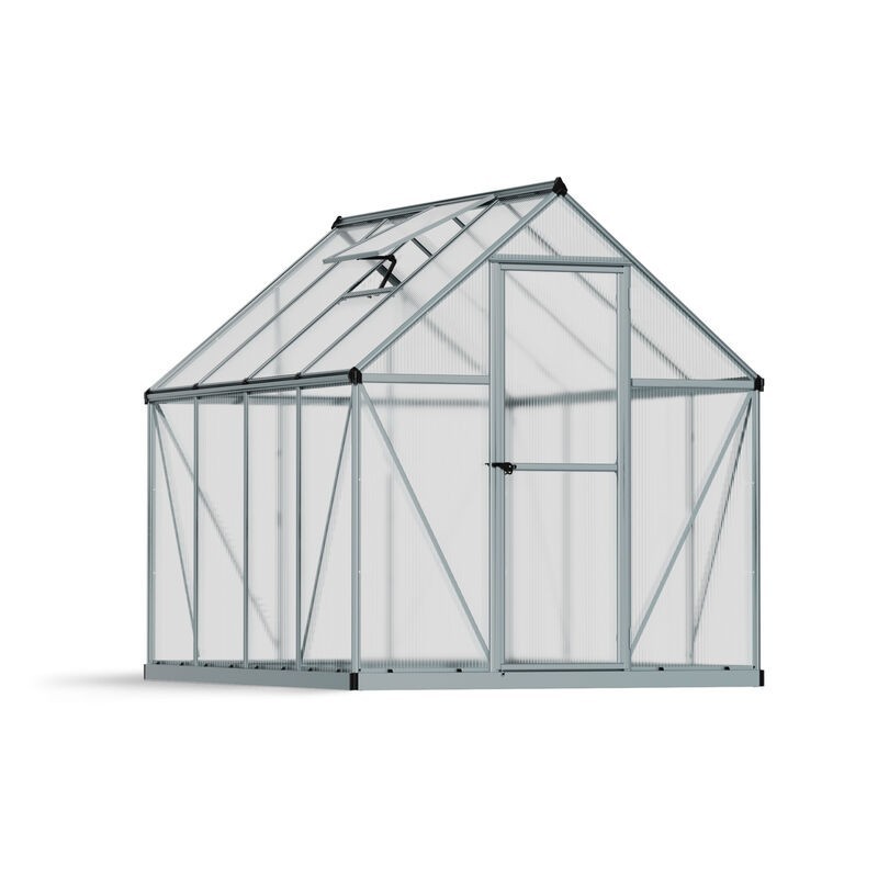 Canopia Mythos Serre de jardin double paroi en polycarbonate 247x185x208 cm Argent Canopia Mythos Serre de jardin double paroi en polycarbonate 247x185x208 cm Argent