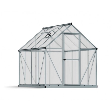 Canopia Mythos Serre de jardin double paroi en polycarbonate 247x185x208 cm Argent