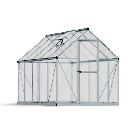 Canopia Mythos Serre de jardin double paroi en polycarbonate 306x185x208 cm Argent