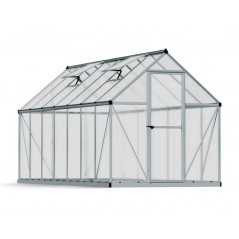 Canopia Mythos Serre de jardin double paroi en polycarbonate 426x185x208 cm Argent