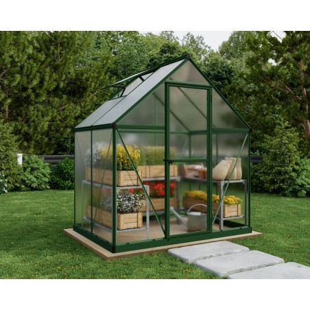 Canopia Mythos Serre de jardin double paroi en polycarbonate 426x185x208 cm Argent
