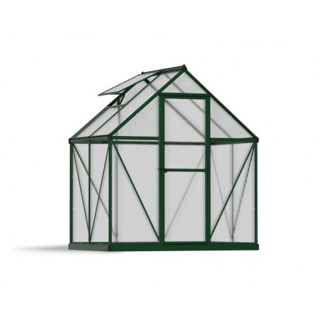 Canopia Mythos Serre de jardin double paroi en polycarbonate 126x185x208 cm Vert