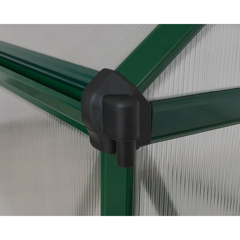 Canopia Serre de Jardin Double Couche Mythos en Polycarbonate 126x185x208 cm Vert