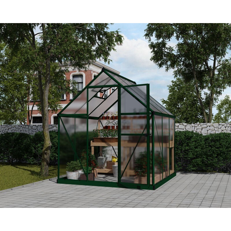 Canopia Mythos Serre de jardin double paroi en polycarbonate 186x185x208 cm Vert