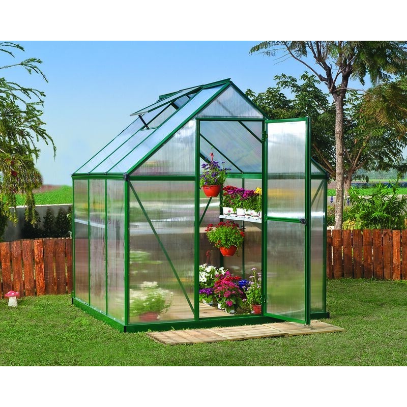 Canopia Mythos Serre de jardin double paroi en polycarbonate 186x185x208 cm Vert