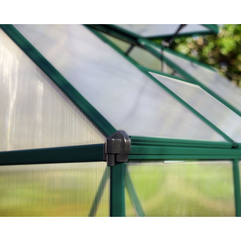 Canopia Mythos Serre de jardin double paroi en polycarbonate 247x185x208 cm Vert Canopia Mythos Serre de jardin double paroi en polycarbonate 247x185x208 cm Vert
