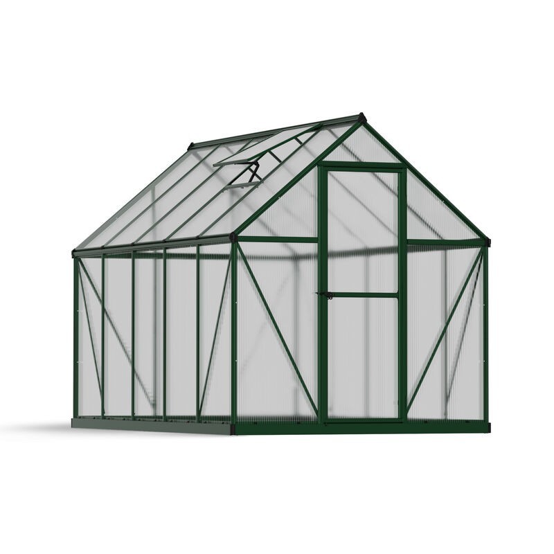 Canopia Mythos Serre de jardin double paroi en polycarbonate 306x185x208 cm Vert