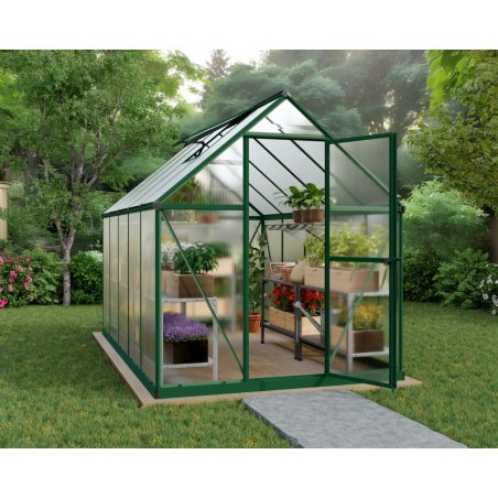 Canopia Mythos Serre de jardin double paroi en polycarbonate 306x185x208 cm Vert