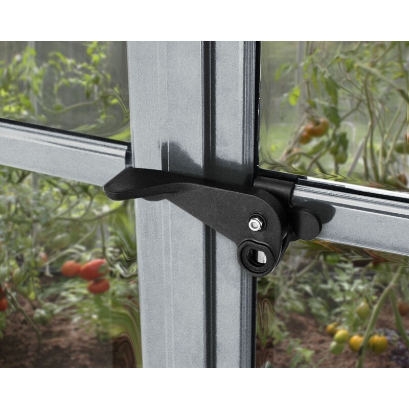 Canopia Balance Serre de jardin hybride en polycarbonate 247x244x229 cm Argent Canopia Balance Serre de jardin hybride en polycarbonate 247x244x229 cm Argent