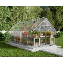 Canopia Serre de jardin hybride Balance en polycarbonate 487x244x229 cm argent