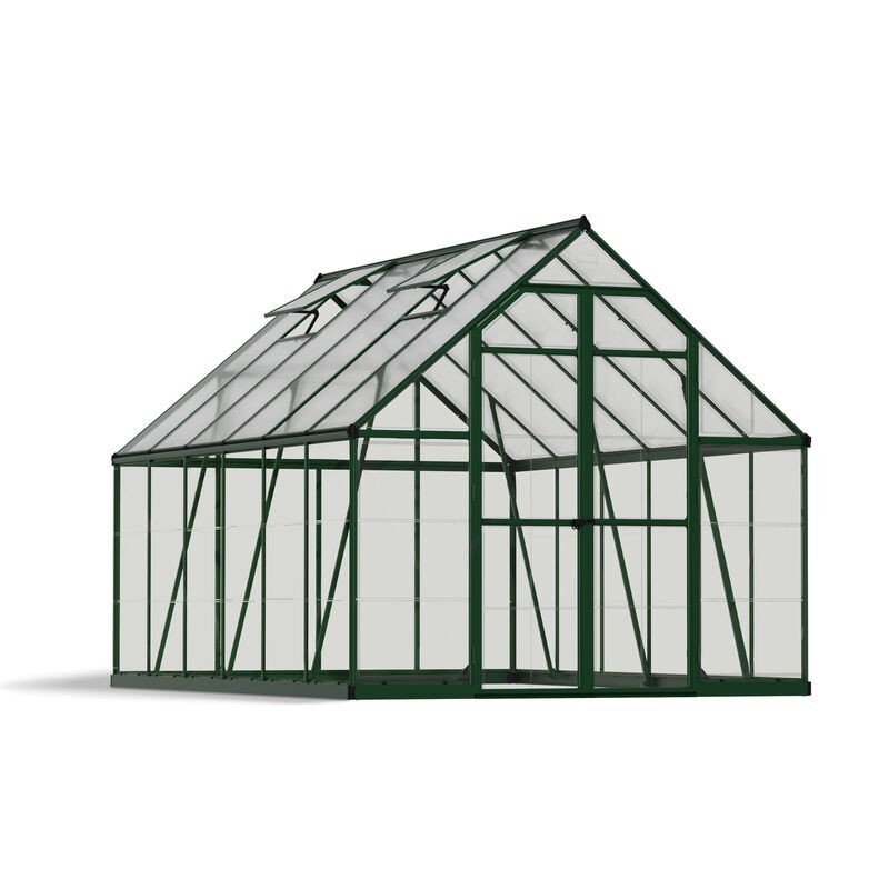 Canopia Balance Serre de jardin hybride en polycarbonate 367x244x229 cm Vert