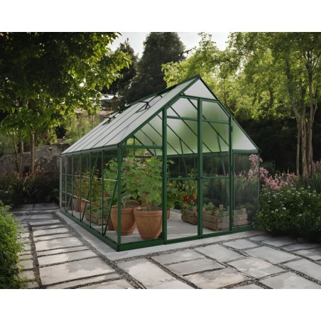 Canopia Serre de jardin hybride Balance en polycarbonate 367x244x229 cm vert