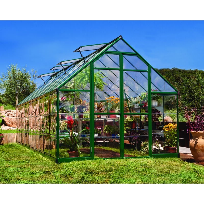 Canopia Balance Serre de jardin hybride en polycarbonate 607x244x229 cm Vert Canopia Balance Serre de jardin hybride en polycarbonate 607x244x229 cm Vert