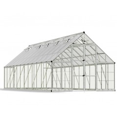 Canopia Balance Serre de jardin hybride en polycarbonate 724x304x257 cm Argent