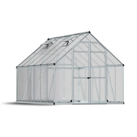 Canopia Essence Twin-Wall Polycarbonate Garden Greenhouse 367x244x229 cm Silver