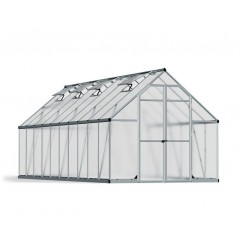 Canopia Essence Serre de jardin double paroi en polycarbonate 607x244x229 cm Argent