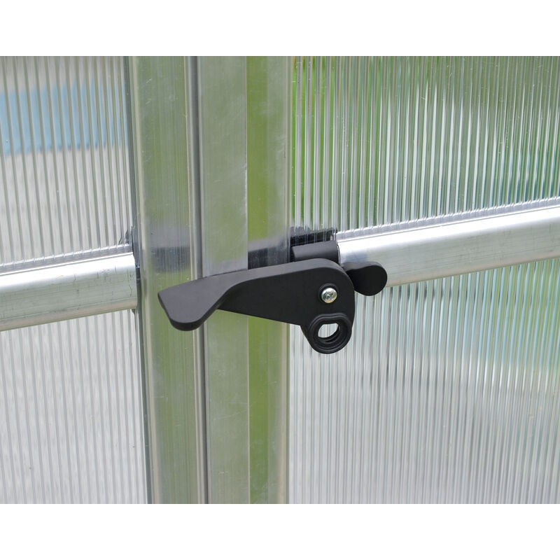 Canopia Bella Serre de jardin double paroi en polycarbonate 244x244x219 cm Argent Canopia Bella Serre de jardin double paroi en polycarbonate 244x244x219 cm Argent