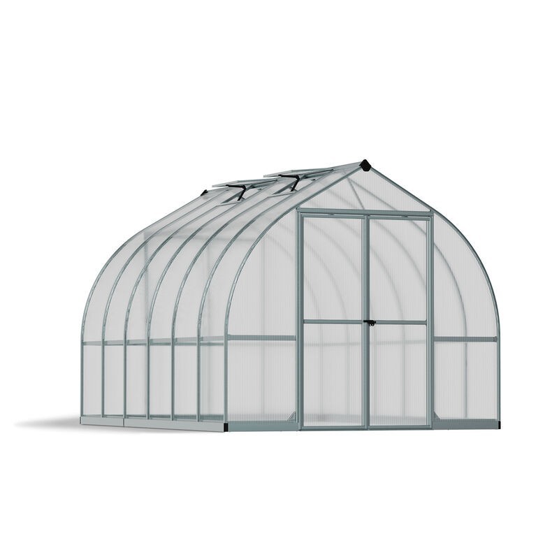 Canopia Bella Serre de jardin double paroi en polycarbonate 367x244x219 cm Argent Canopia Bella Serre de jardin double paroi en polycarbonate 367x244x219 cm Argent
