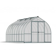 Canopia Bella Serre de jardin double paroi en polycarbonate 490x244x219 cm Argent