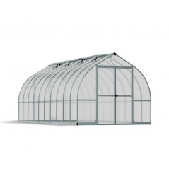 Canopia Bella Serre de jardin double paroi en polycarbonate 613x244x219 cm Argent