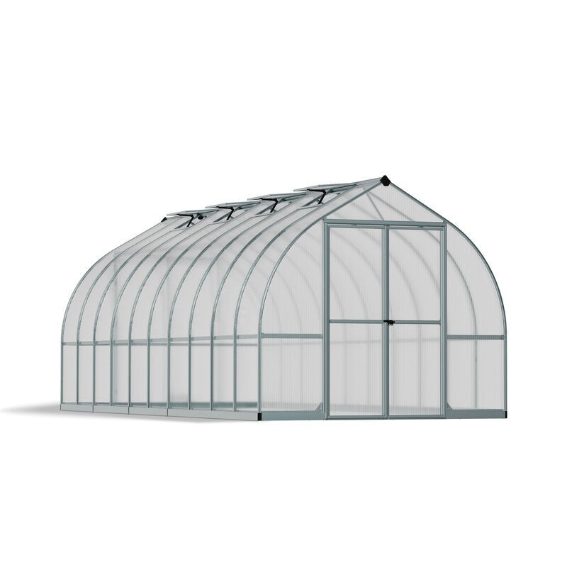 Canopia Bella Serre de jardin double paroi en polycarbonate 613x244x219 cm Argent Canopia Bella Serre de jardin double paroi en polycarbonate 613x244x219 cm Argent