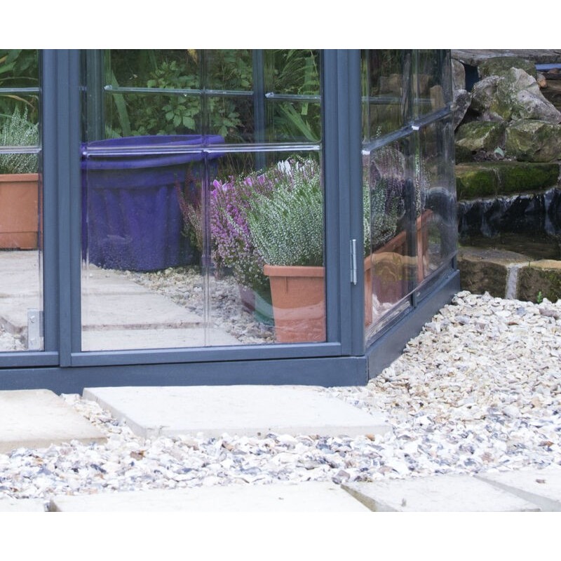 Canopia Oasis Serre de jardin hexagonale en polycarbonate 363x316x289 cm Gris