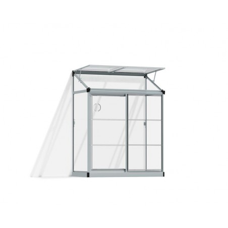Serre de jardin adossée Canopia en polycarbonate 125x63x160 cm Transparent