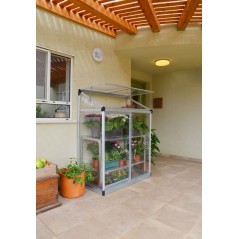 Canopia Lean-To Serre de jardin transparente en polycarbonate 125x63x160 cm