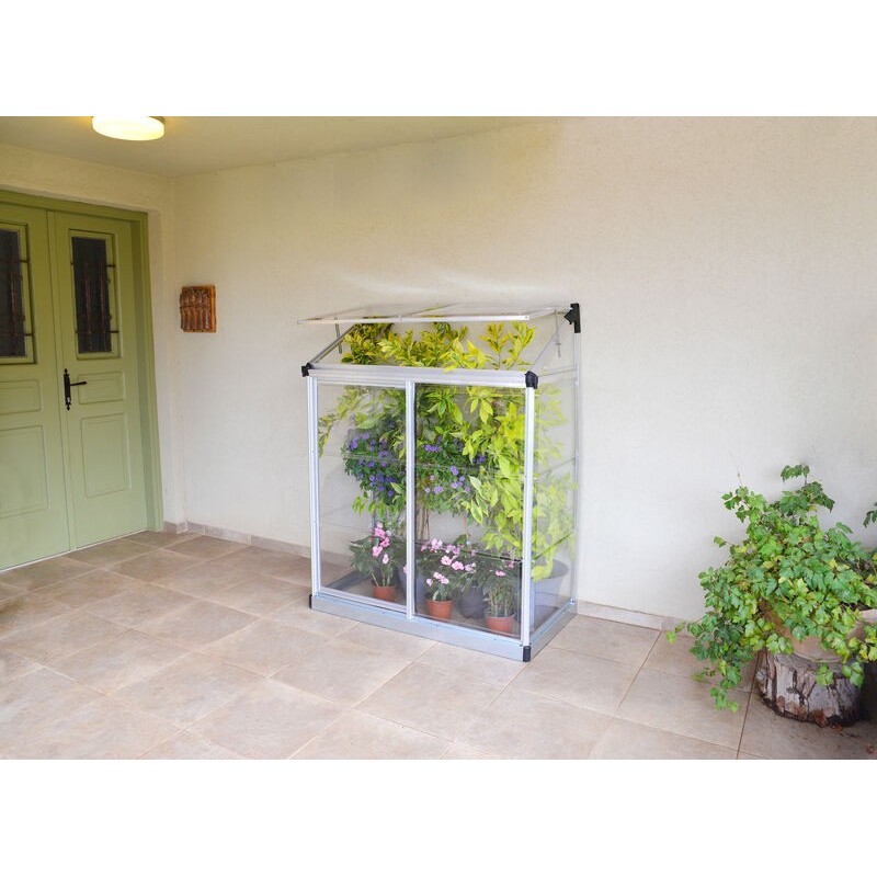 Canopia Lean-To Serre de jardin transparente en polycarbonate 125x63x160 cm Canopia Lean-To Serre de jardin transparente en polycarbonate 125x63x160 cm
