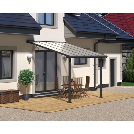 Canopia Olympia Pergola adossée en aluminium 3x3 m Gris