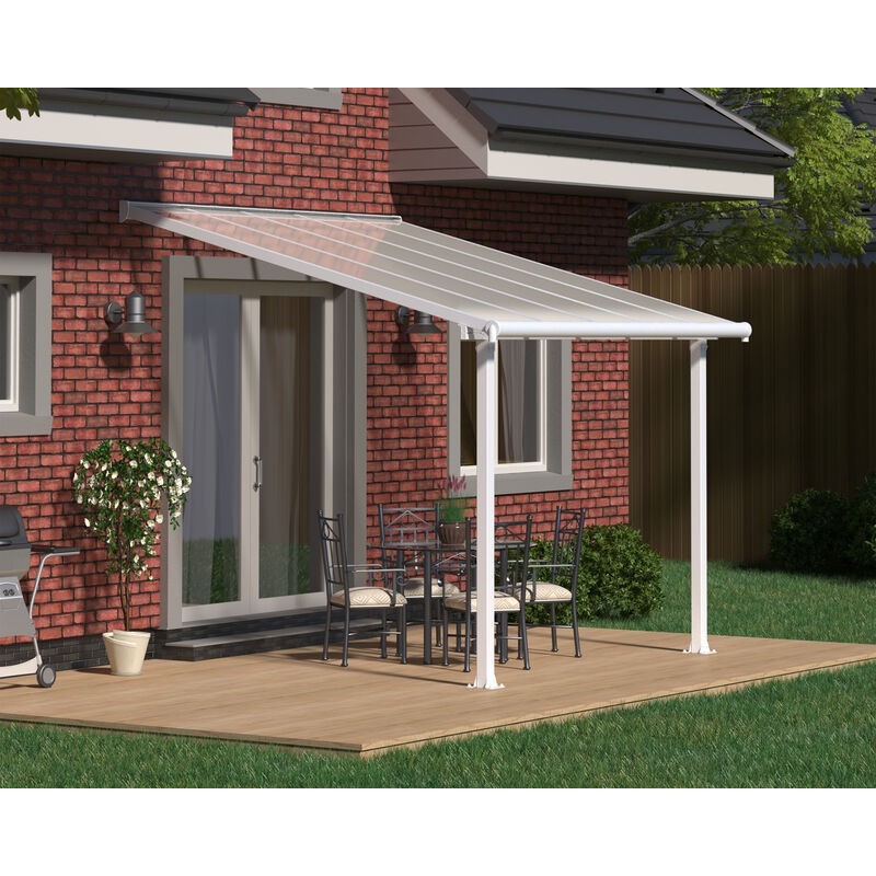 Canopia Olympia Pergola adossée en aluminium 3x3 m Blanc Canopia Olympia Pergola adossée en aluminium 3x3 m Blanc