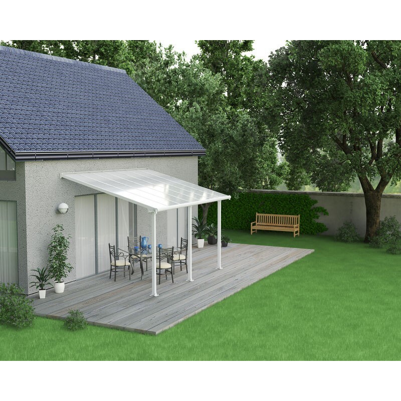 Canopia Olympia Patio Cover in Aluminium 3x4.3 m White Canopia Olympia Patio Cover in Aluminium 3x4.3 m White