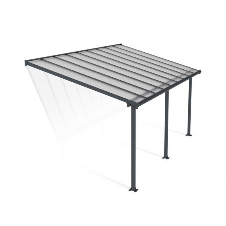 Canopia Olympia Pergola adossée en aluminium 3x5.5 m Gris