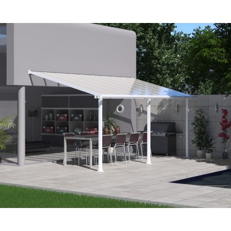 Canopia Olympia Pergola adossée en aluminium 3x5.5 m Gris